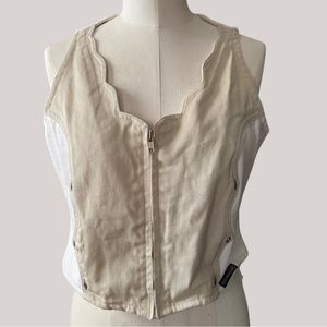 Western zip up top - size M - Western Ethics - 100% cotton